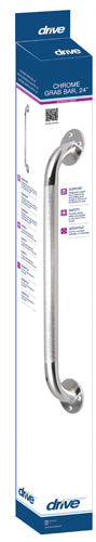 Knurled Chrome Grab Bar 12 Inch - Non-Slip Grip, Heavy Duty