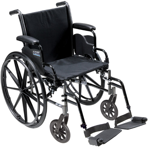 K3 Lightweight 20" Wheelchair with Detachable Desk Arms & Elevating Leg Rests - Cruiser III