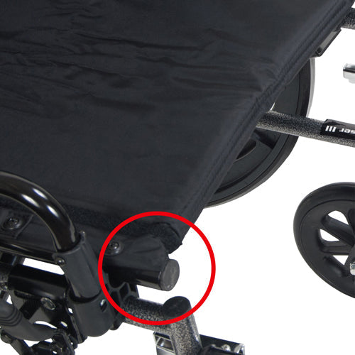 K3 Lightweight 20" Wheelchair with Detachable Desk Arms & Swing-Away Footrests - Cruiser III