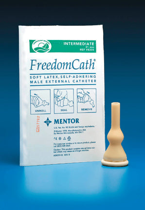 Freedom Clear Advantage Male External Catheter, Large, 30 Count Box - Self-Adhering