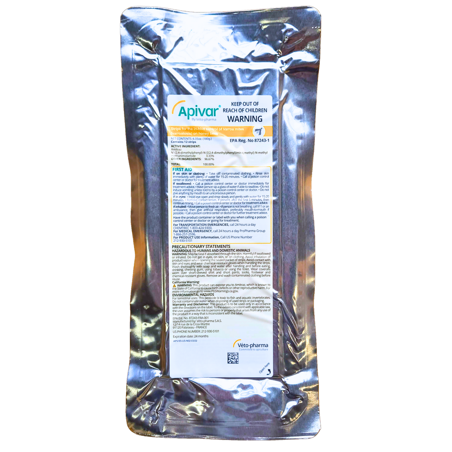 Apivar Varroa Mite Treatment Strips