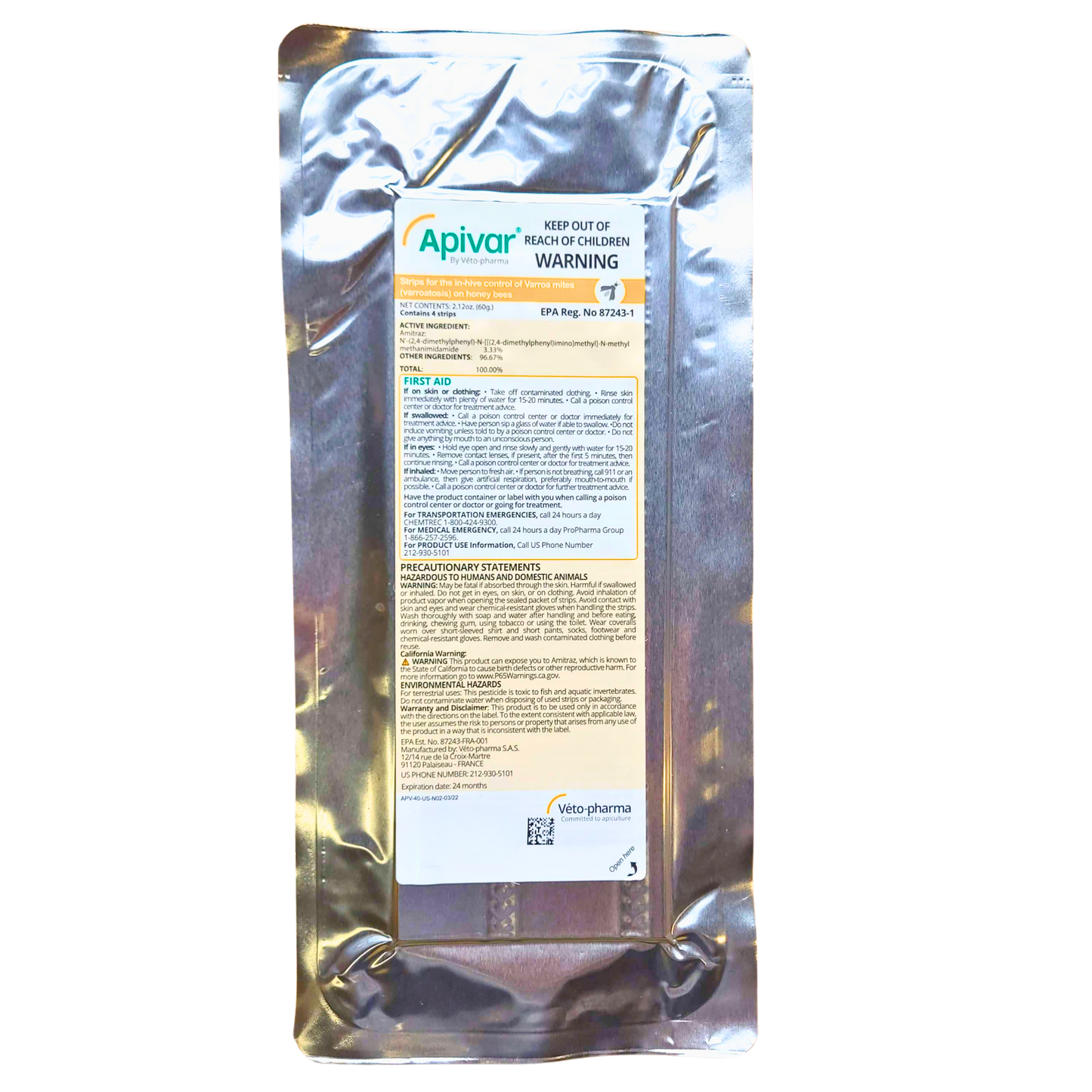 Apivar Varroa Mite Treatment Strips
