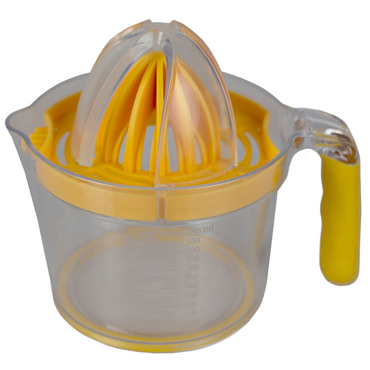 Home Basics 4-In-1 Grater With Citrus Juicer, Lemon Yellow, 13.5 Ounces