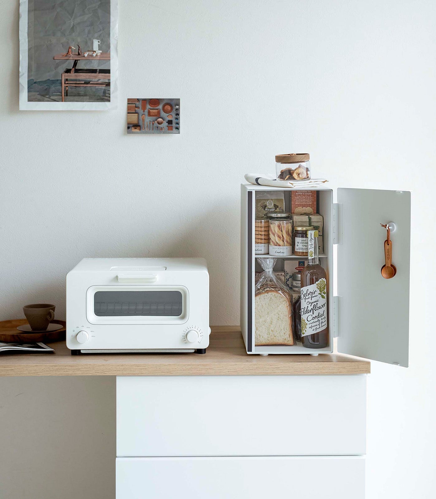Bread Box - Vertical - Steel + Wood